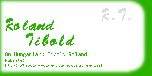 roland tibold business card